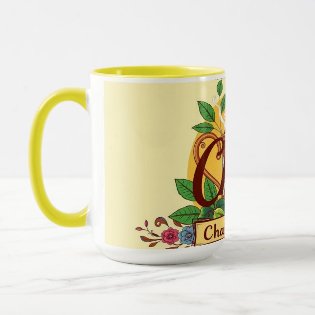 Caneca Fueled By Chai & Tawakkul | Floral Islamic Teapot  (Esquerda)