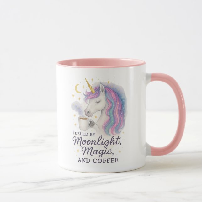Caneca Fueled by Moonlight, Magic, and Coffee – Mystical  (Direita)