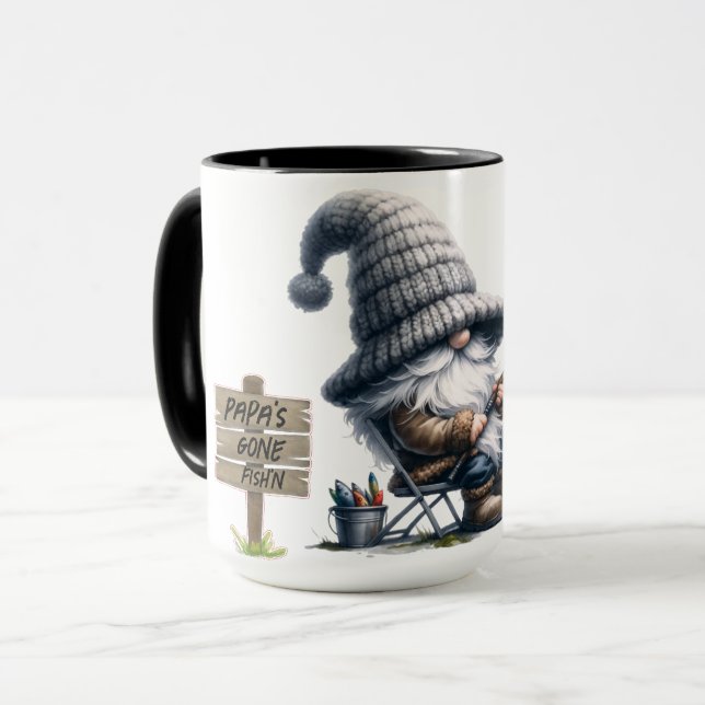 Caneca "Fui Pescar" Café Personalizado (Frente Esquerda)