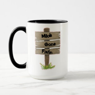 Caneca "Fui Pescar" Café Personalizado