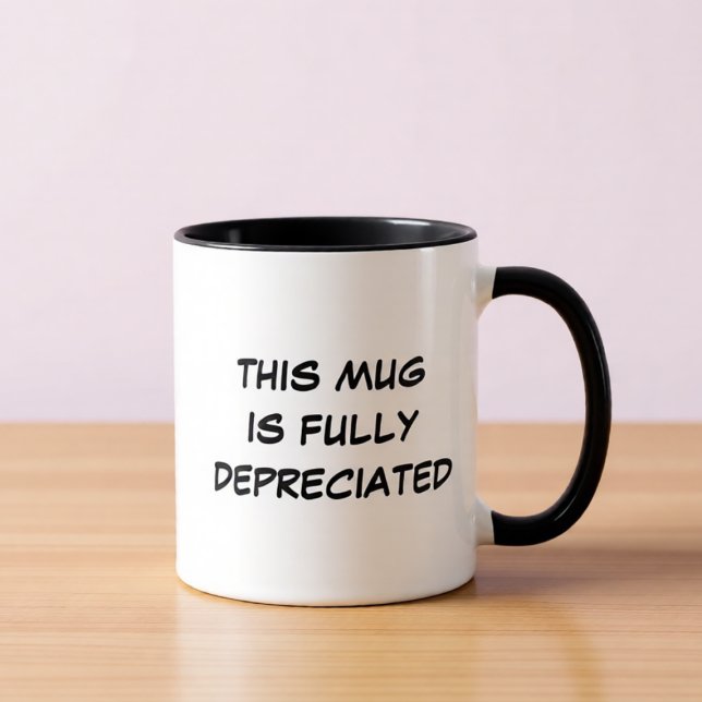 Caneca Fully Depreciated Funny Accounting Coffee Mug (Criador carregado)