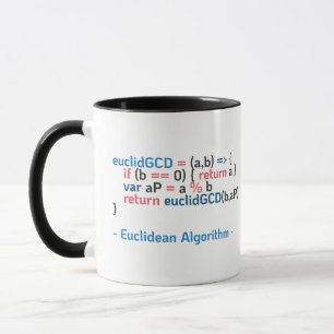 Caneca Função de Algoritmo Euclidiano Trecho de código