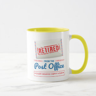 Caneca Funcionário Postal Aposentado Carteiro Aposentador