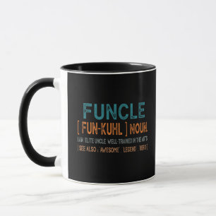 Caneca Funcle Engraçado Tio Definição, Incrível Herói da