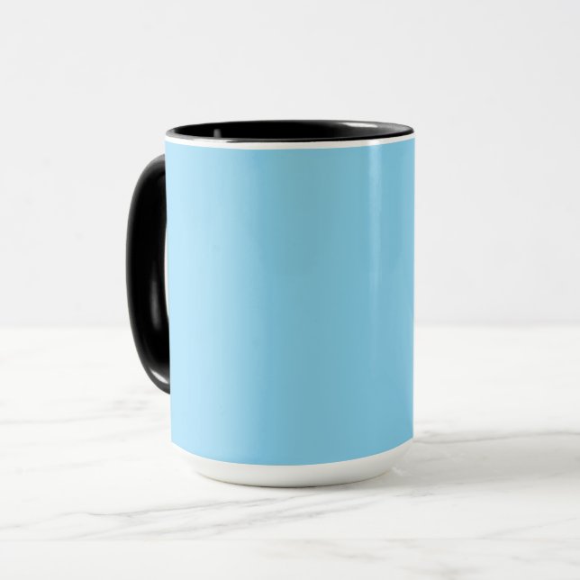 Caneca Fundo azul claro sólido uniformemente colorido (Frente Esquerda)