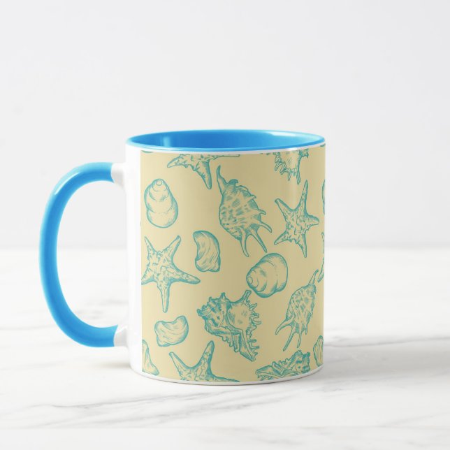 Caneca Fundo com escudos. Mão tirada (Esquerda)