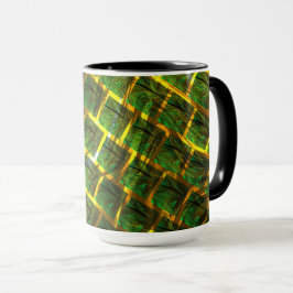 Caneca Fundo com imagem verde dourada?