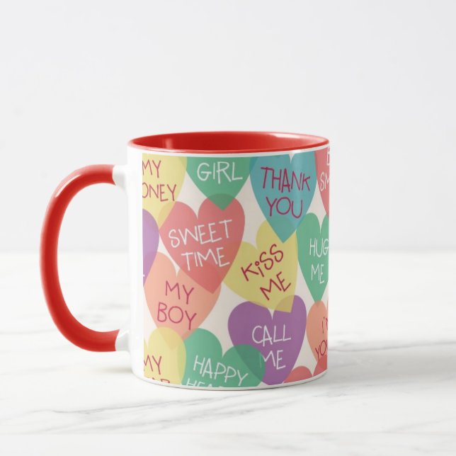 Caneca Fundo da forma do amor (Esquerda)