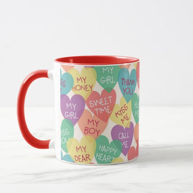 Caneca Fundo da forma do amor (Esquerda)