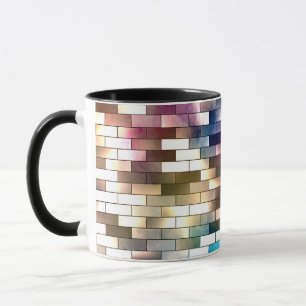 Caneca Fundo do bloco de parede colorida