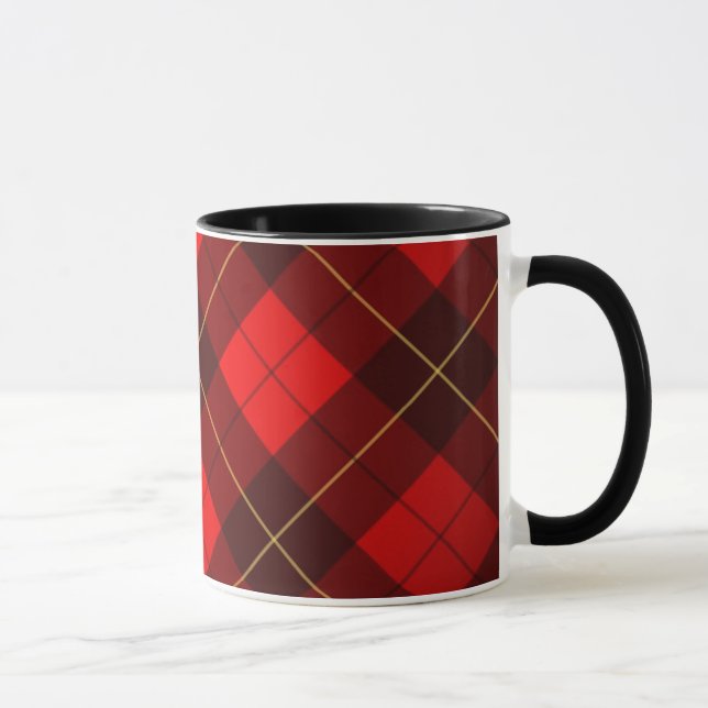 Caneca Fundo do tartan de Wallace (Direita)