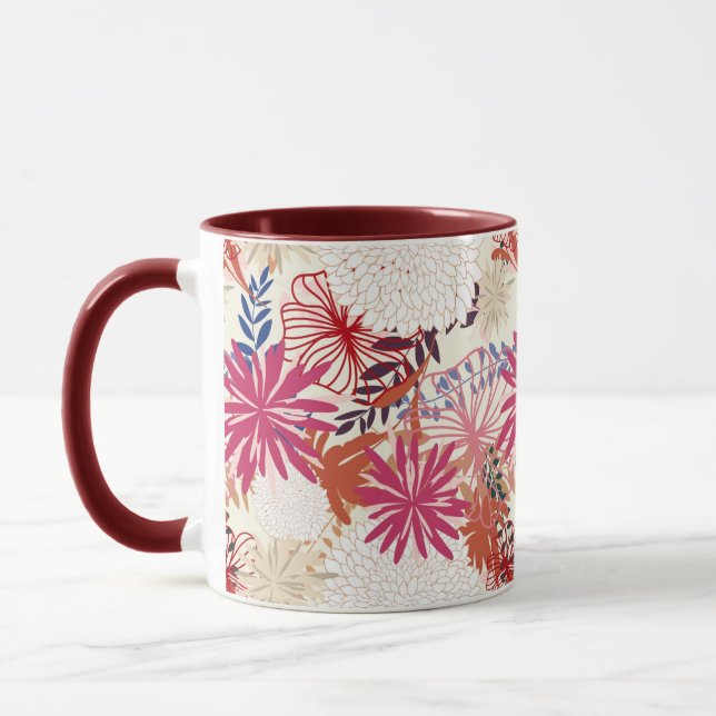 Caneca Fundo floral 3 (Esquerda)