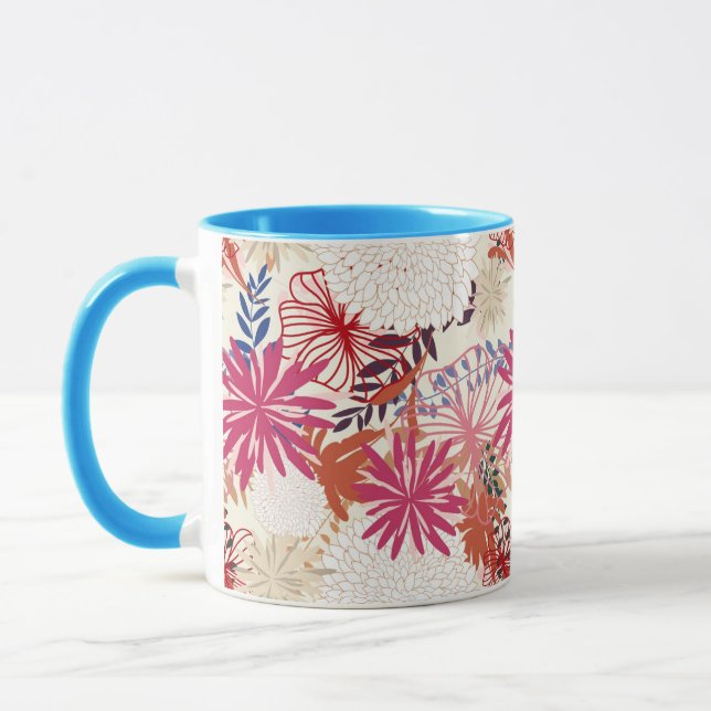 Caneca Fundo floral 3 (Esquerda)