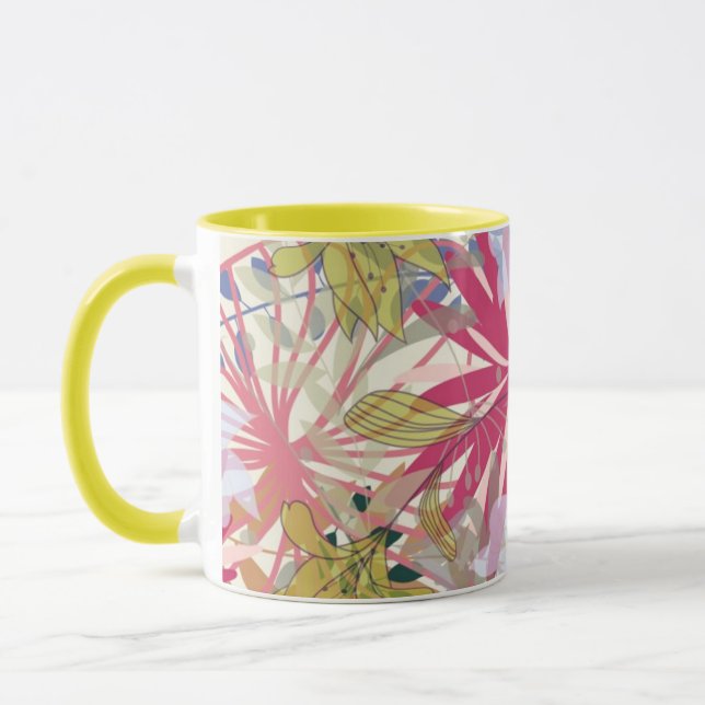 Caneca Fundo floral 6 (Esquerda)