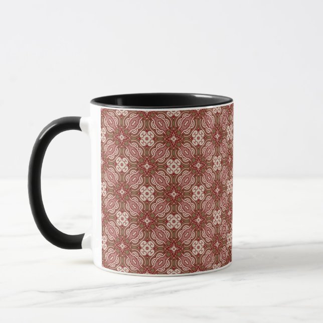 Caneca Fundo retro colorido 4 do teste padrão (Esquerda)