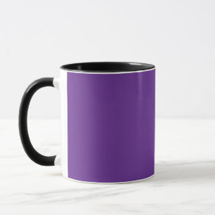 Caneca fundo roxo com borda branca