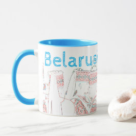 Caneca Funky Belarus Б е а р у л с ь Taça Folk Cross Stit