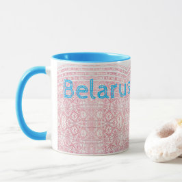 Caneca Funky Belarus Б е а р у л с ь Taça Folk Cross Stit