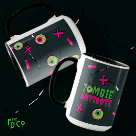 Caneca Funky Cute Funny Ghoulish Zombie Antidoto Pun