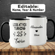 Funny 50th Birthday Mug – Custom Name & Birth Year