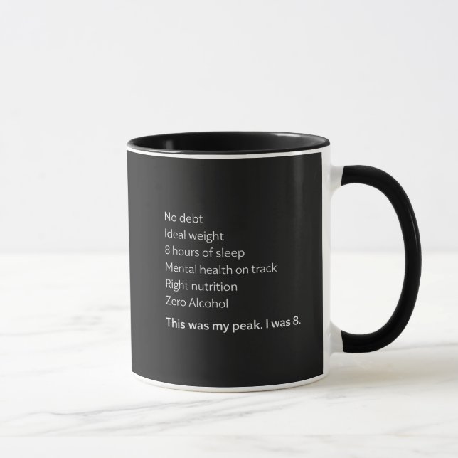 Caneca Funny Adulting Getting Older Humor  (Direita)