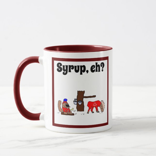 Caneca Funny Canada Moose and Beaver com Xarope de Maple (Esquerda)