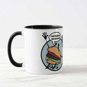 CANECA FUNNY CHEESEBURGER RINGER MUG