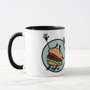 CANECA FUNNY CHEESEBURGER RINGER MUG