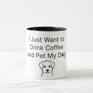 Caneca Funny "Coffee and Dog" Sarcastic Quote Mug