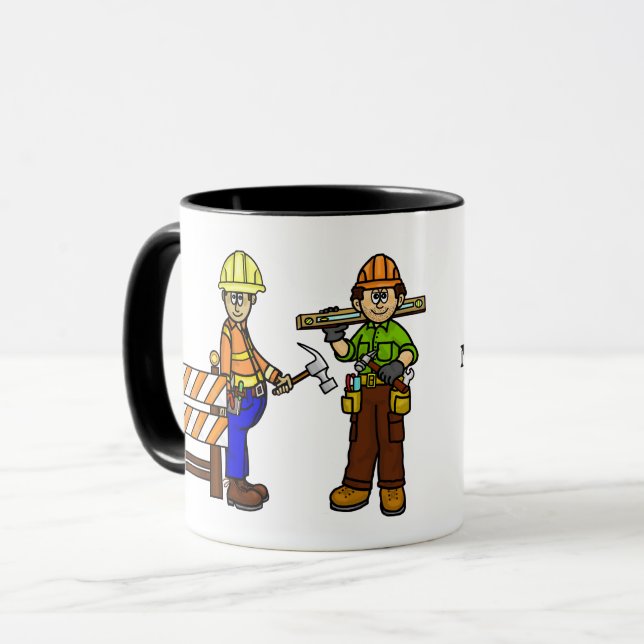 Caneca Funny Construction Workers Name (Frente Esquerda)
