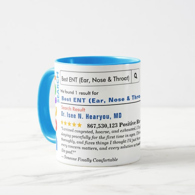 Caneca Funny Custom Best ENT (Ear, Nose & Throat) (Frente Esquerda)