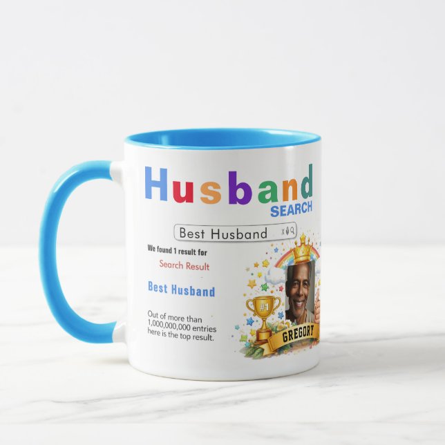 Caneca Funny Custom Best Husband Search (Esquerda)