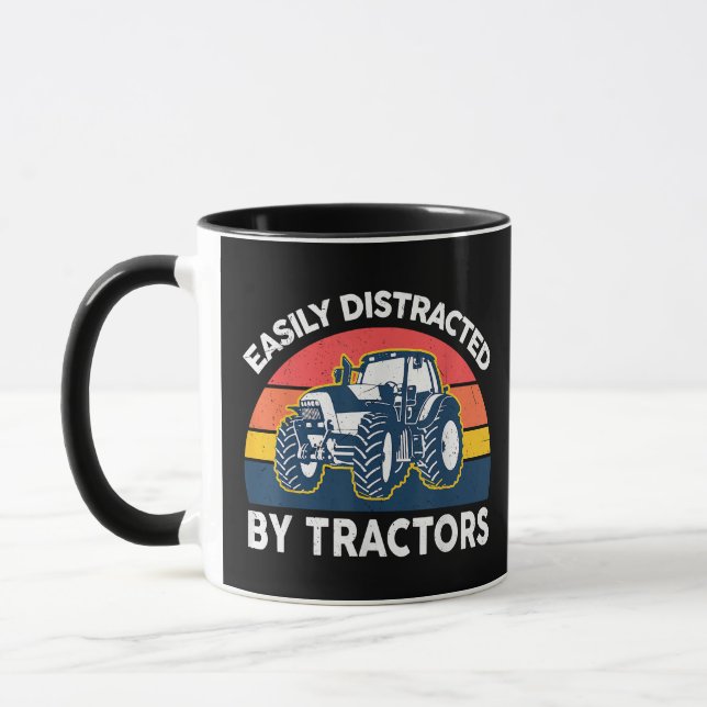 Caneca Funny Facilmente Distraido Pelo Agricultor De Cami (Esquerda)