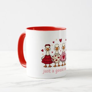 Caneca Funny Goose Valentines Womens 