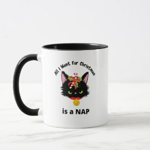 Caneca Funny Grumpy Christmas Cat