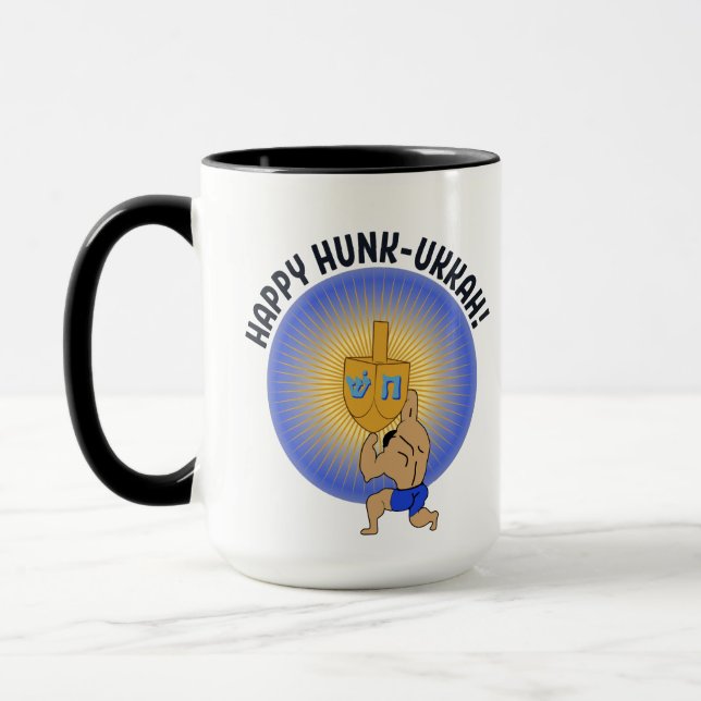 Caneca Funny Hanukkah Hunk Holiday (Esquerda)