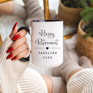 Caneca Funny Happy Retirement & Heart Mug