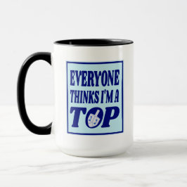 Caneca Funny I'm A Top Blue Hanukkah Joke Dreidel
