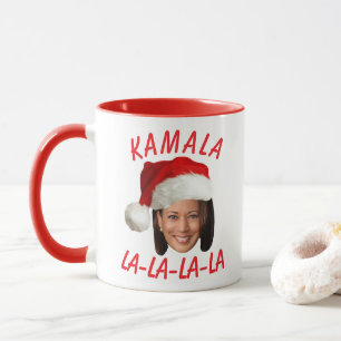 Caneca Funny Kamala Harris Face Papai Noel Natal