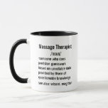 Caneca Funny Massage Therapist Definição dá homens mulher<br><div class="desc">Ideias de presentes únicas para terapêutica em massagem: Explore uma variedade de presentes pensativos para terapeuta em massagem, adequadas para homens e mulheres. De ideias engraçadas e práticas de presentes a itens que celebram sua paixão pela vida selvagem, essas seleções homenageiam a dedicação e a expertise de quem trabalha em...</div>