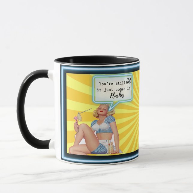 Caneca Funny Mug Coffee Best Friend Gift "Hot Flash" (Esquerda)