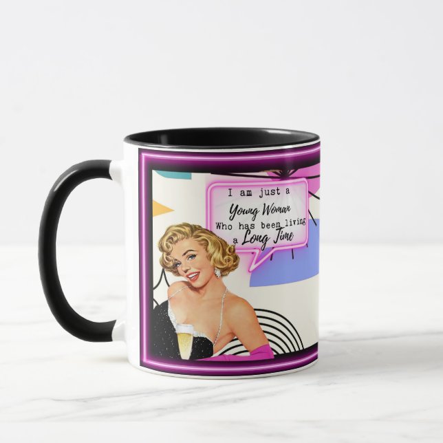 Caneca Funny Mug Coffee Best Friend Gift "Young" (Esquerda)