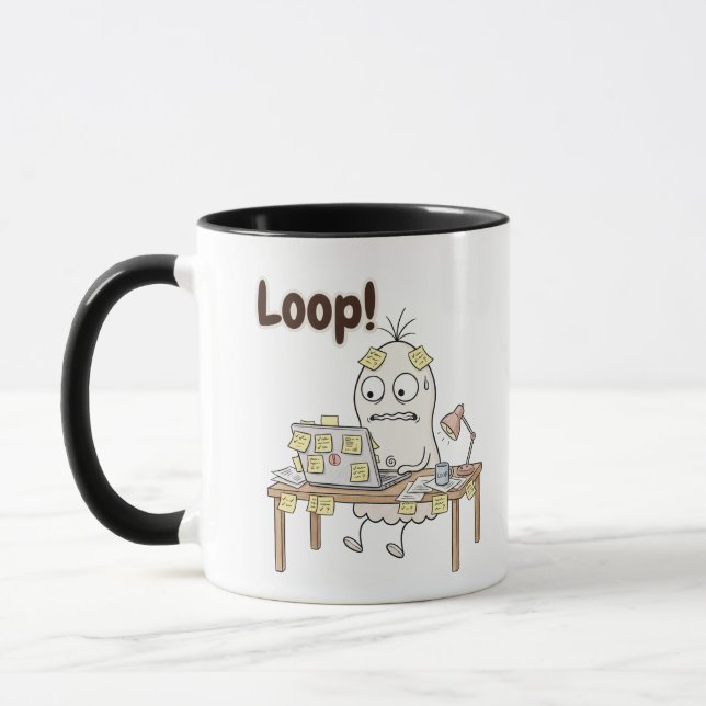 Caneca Funny Office Humor Mug - Loop  (Esquerda)