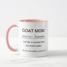 Caneca Funny Personalized Goat Mom Definition