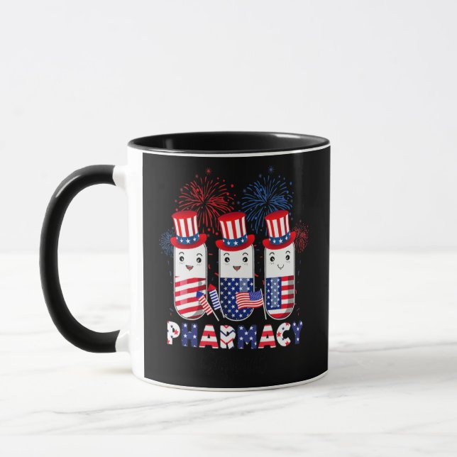 Caneca Funny Pharmacy Squad Uncle Sam Pills Happy (Esquerda)