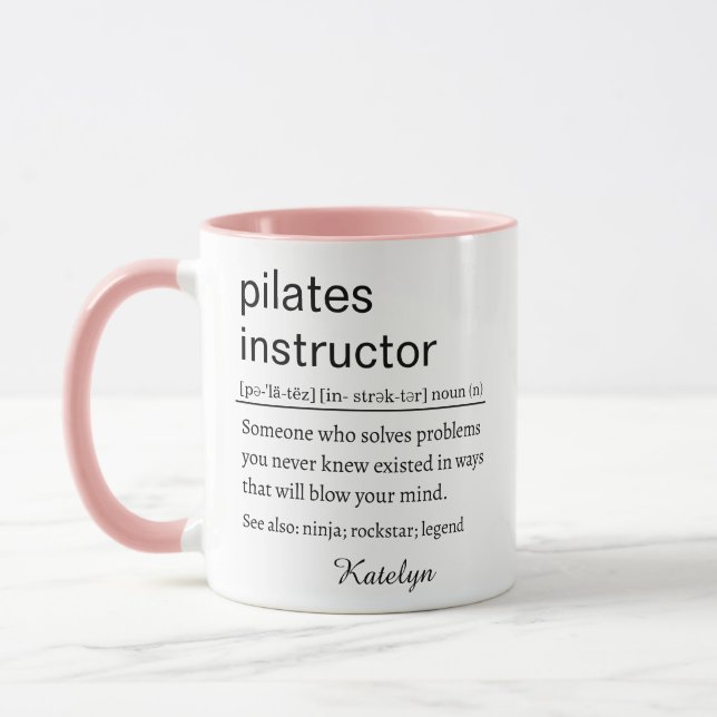 Caneca Funny Pilates Instructor Definition (Esquerda)