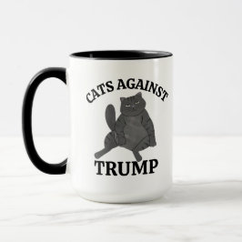 Caneca Funny Political Cat Feminist Anti-Trump Coffee