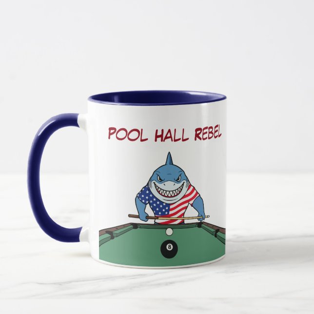 Caneca Funny Pool Shark Pool Hall Rebel Coffee Mugs (Esquerda)