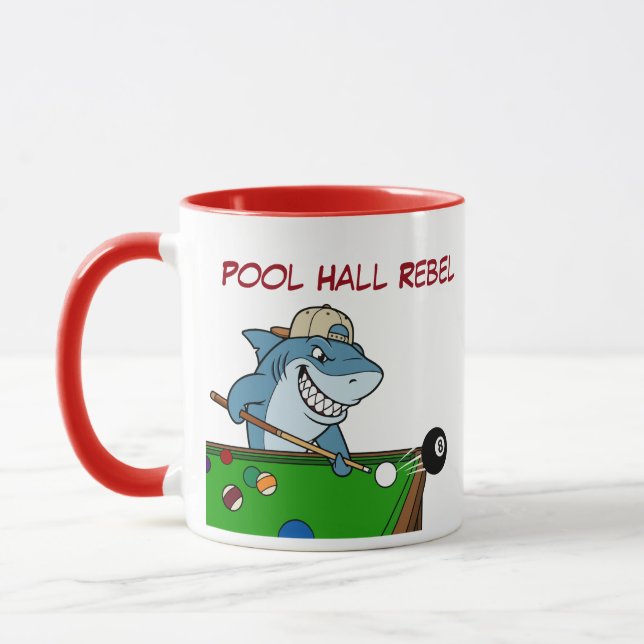 Caneca Funny Pool Shark Pool Hall Rebel Coffee Mugs (Esquerda)