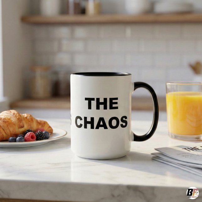 Caneca Funny Quote Embrace The Chaos Two-Tone (Criador carregado)